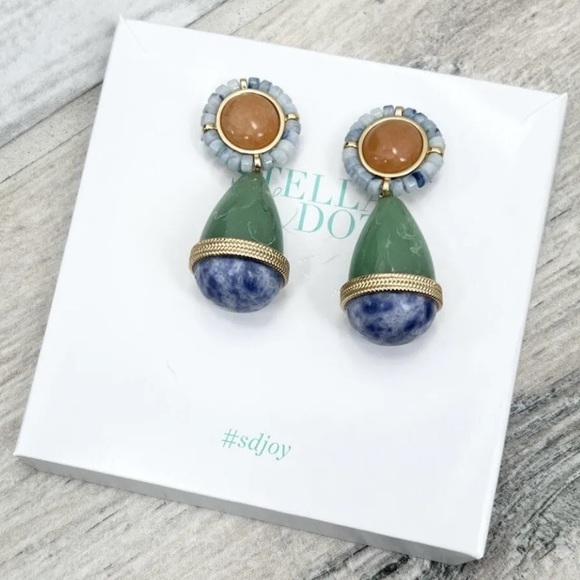 🎅🏻 SOLD OUT! STELLA & DOT SAMANTHA CONVERTIBLE STATEMENT EARRINGS RETAIL $64 NIB - Picture 6 of 7